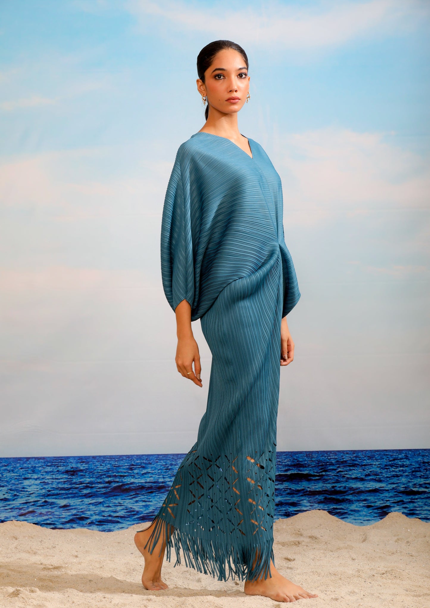 Lexi Fringe Dress - Blue