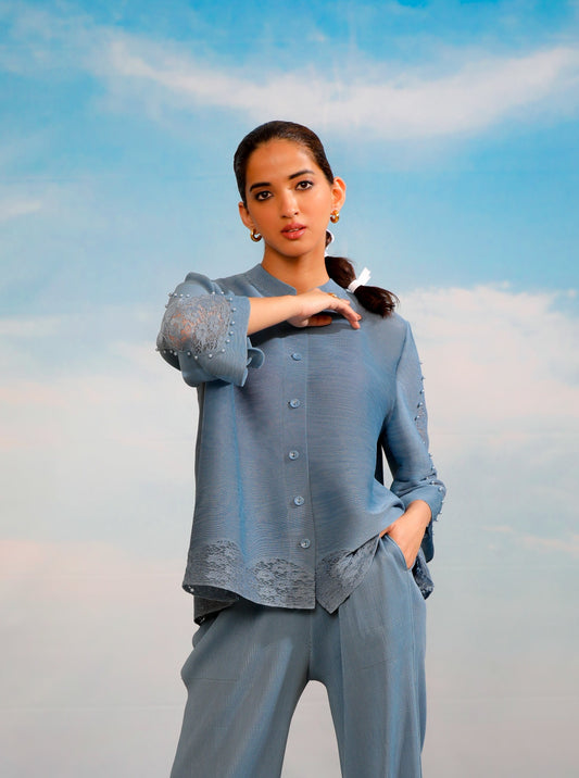 Robe plissée Flora noire