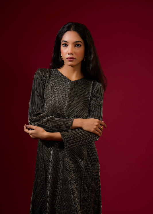 Jayden Metallic Dress - Black