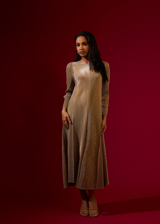 Jayden Metallic Dress - Gold