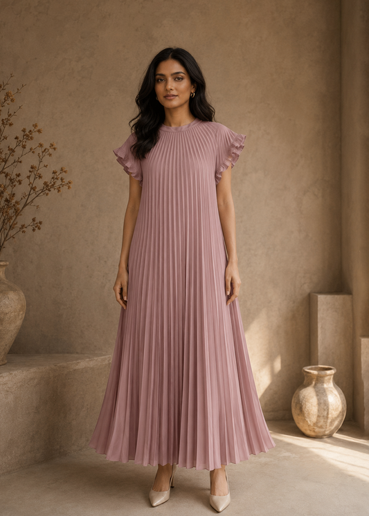 Aria Dress - Nude Pink