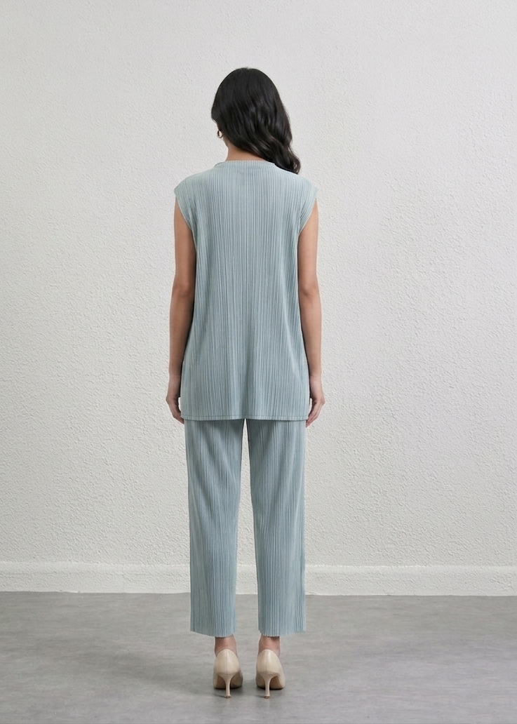 Hazel Coord Set - Ice Blue