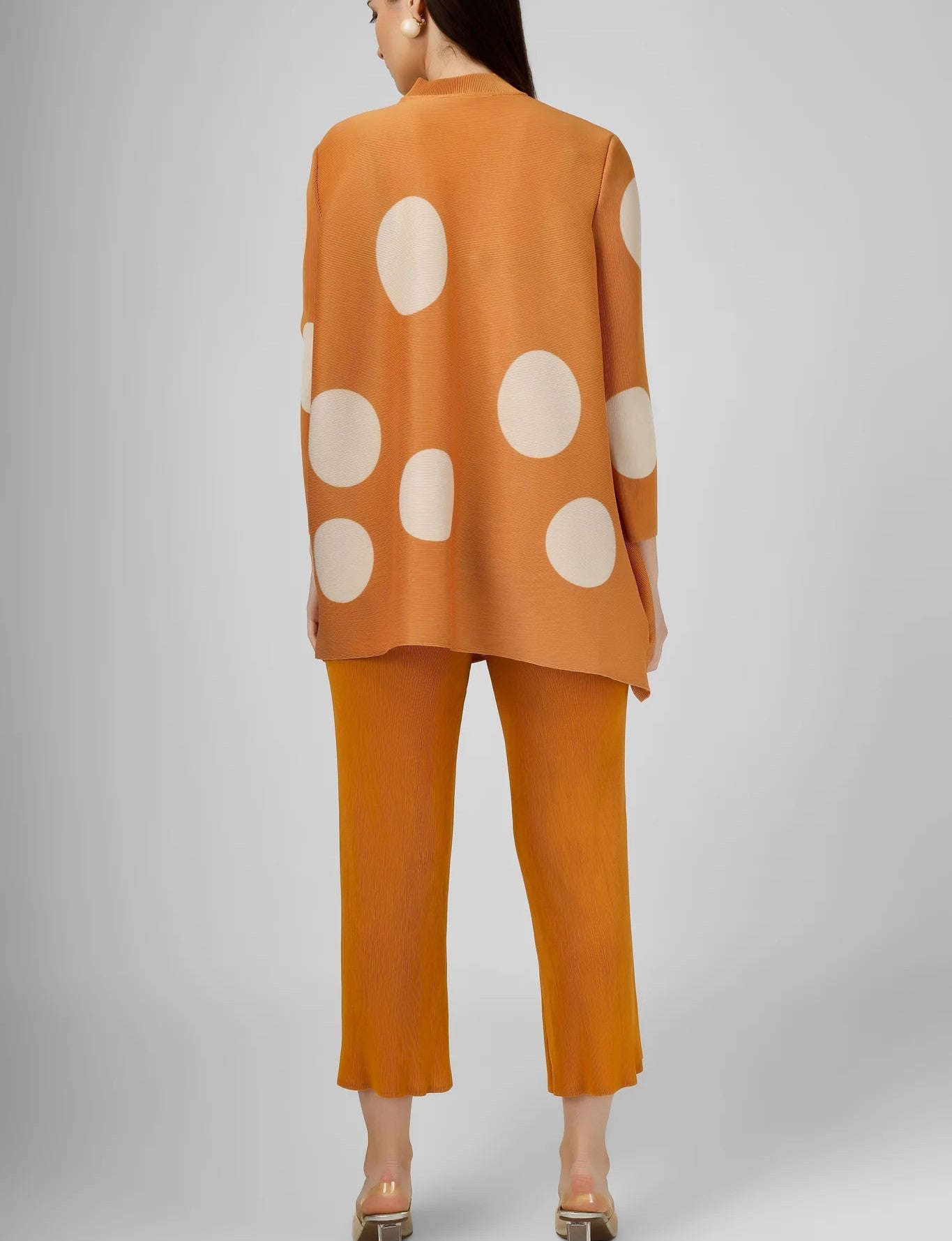 Orange Polka Printed Coord Set