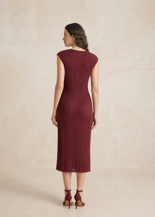 Kamala Straight Dress - Burgundy