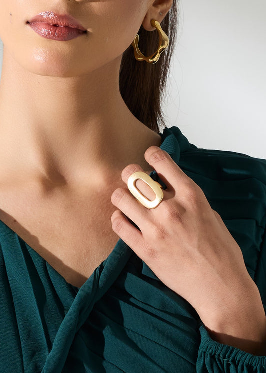 CASTOR HOLLOW RING - GOLD