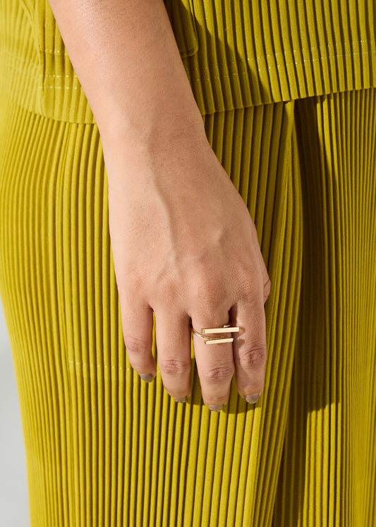 GEOMETRIC LINE RING - GOLD