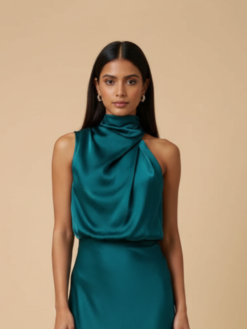 Robe bénitier asymétrique