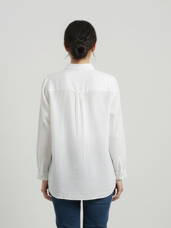 Spring White Linen Shirt