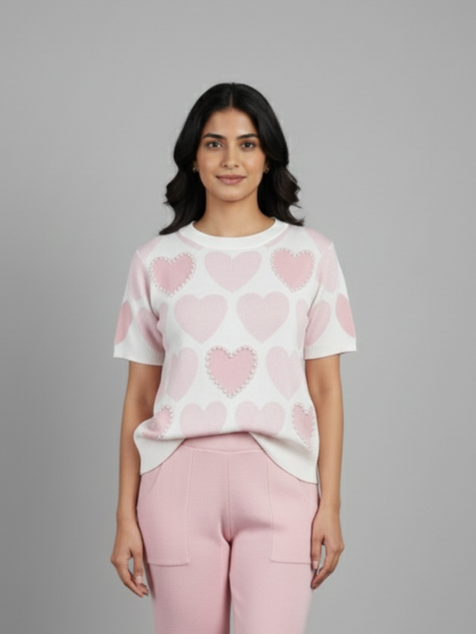 Pink Heart Jogger Set