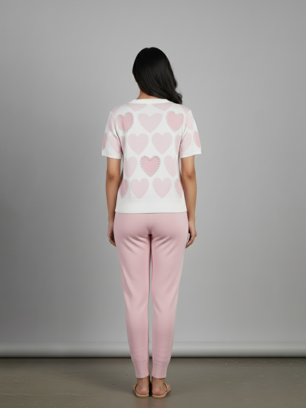 Pink Heart Jogger Set