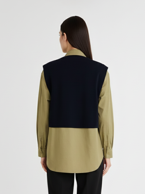 Sweater Vest Shirt - Green