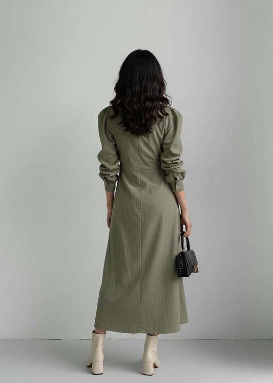 Rouched Crossbody Dress