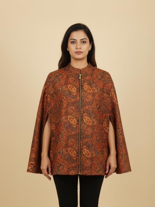 Paisley Velvet Cape