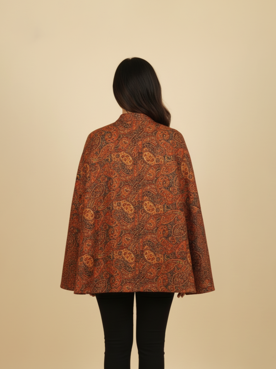 Paisley Velvet Cape