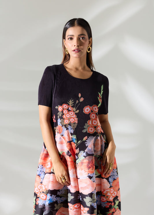 Printed Eve Dress - Black