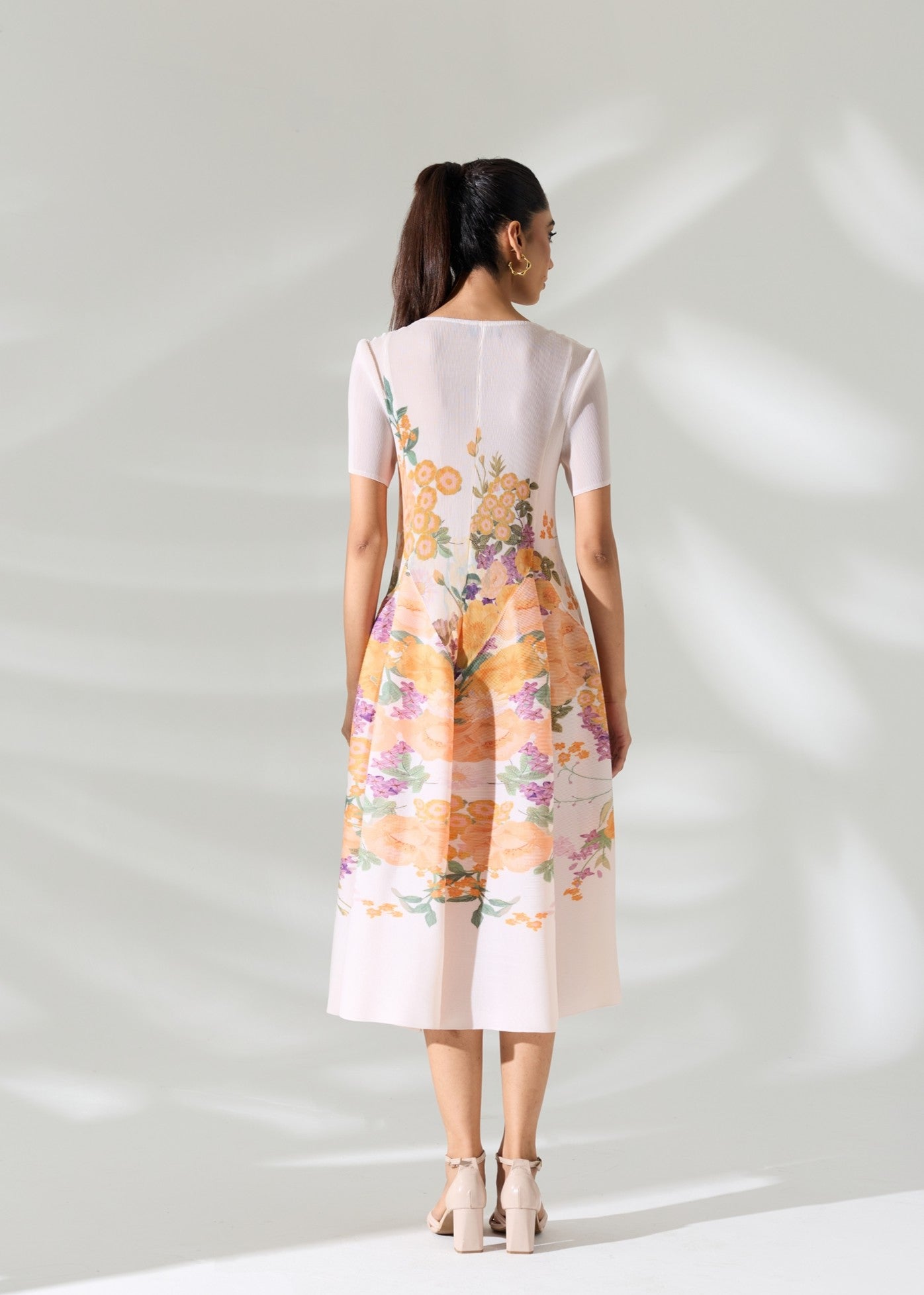 Printed Eve Dress - Ivory