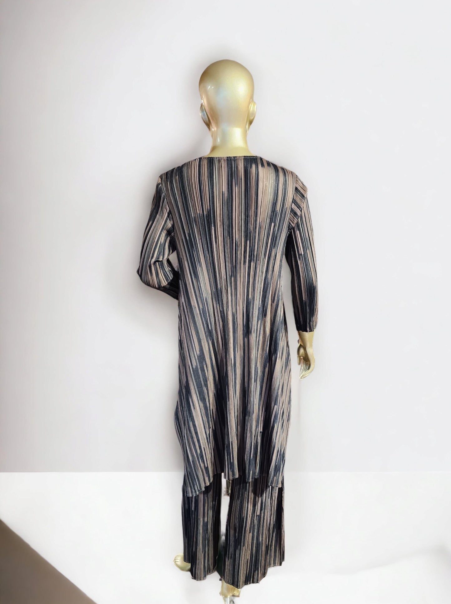 Brown Shaded Longline Tunic Set