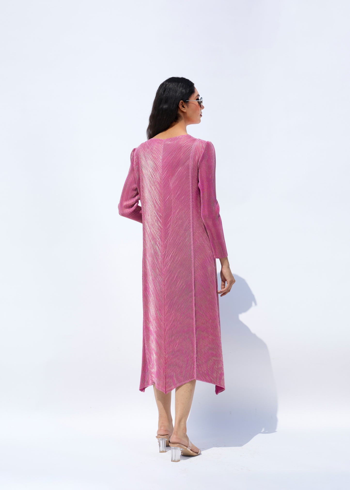 Jayden Metallic Dress - Pink