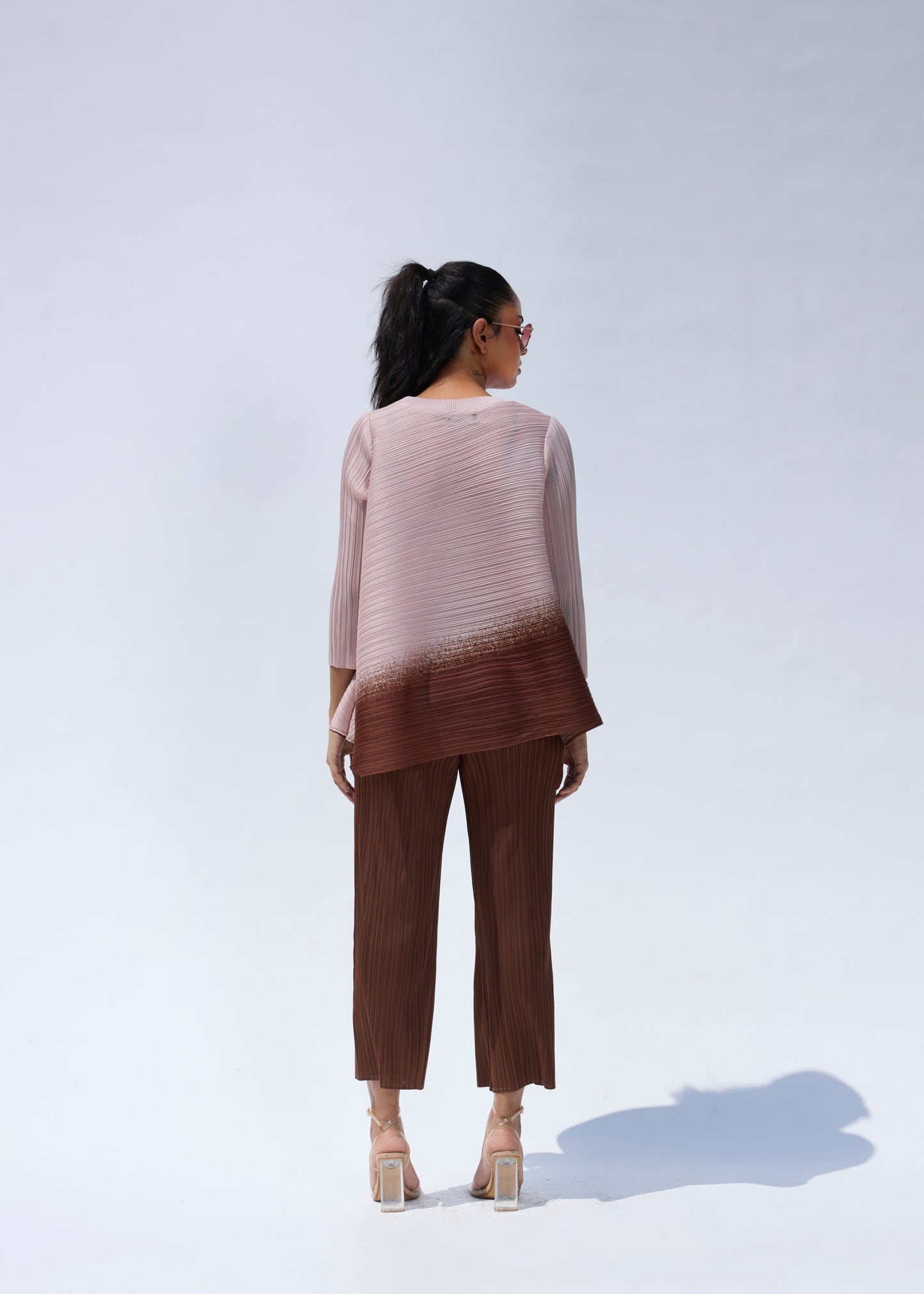 Robe plissée Flora noire