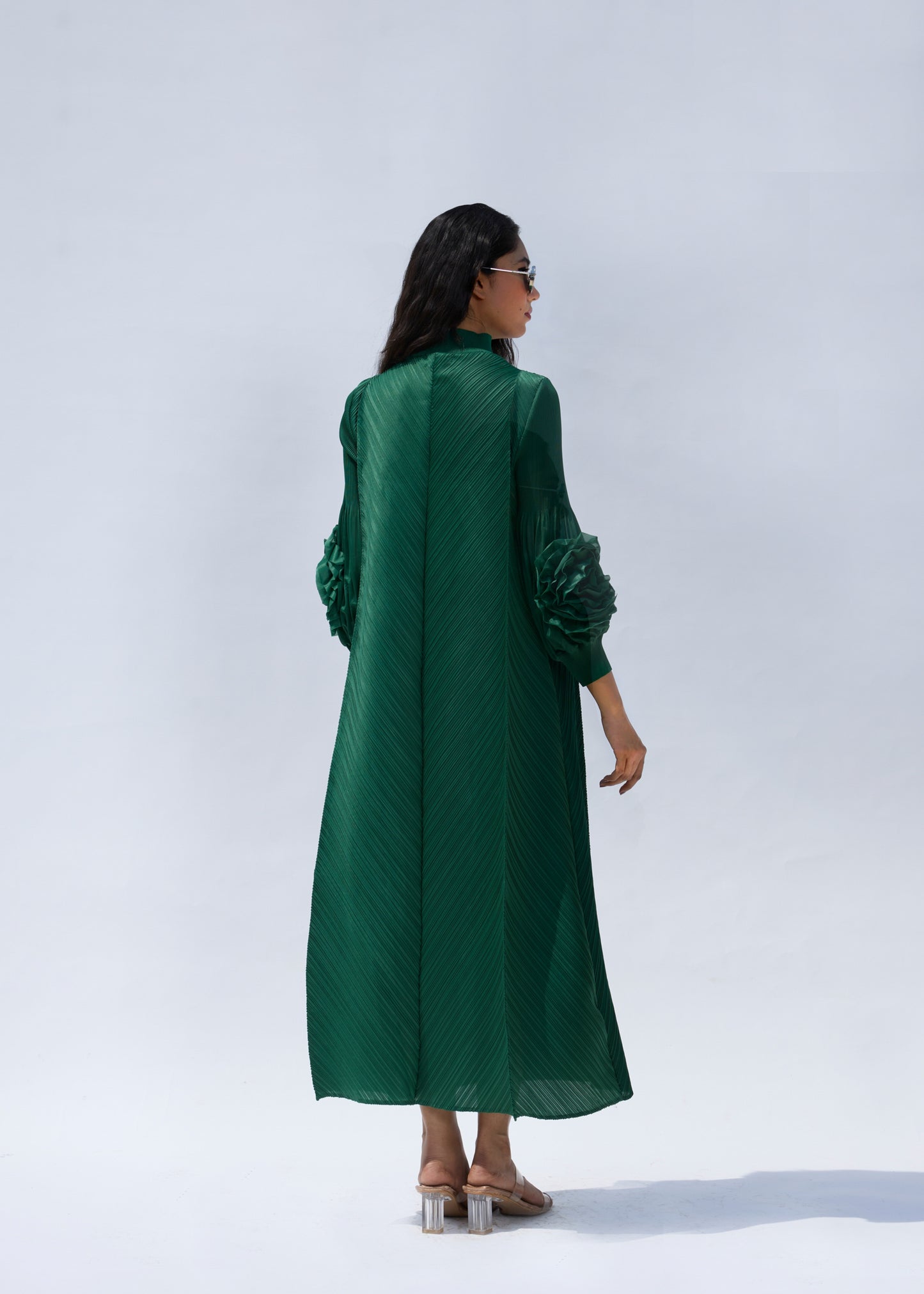 Long Flora Maxi - Emerald Green