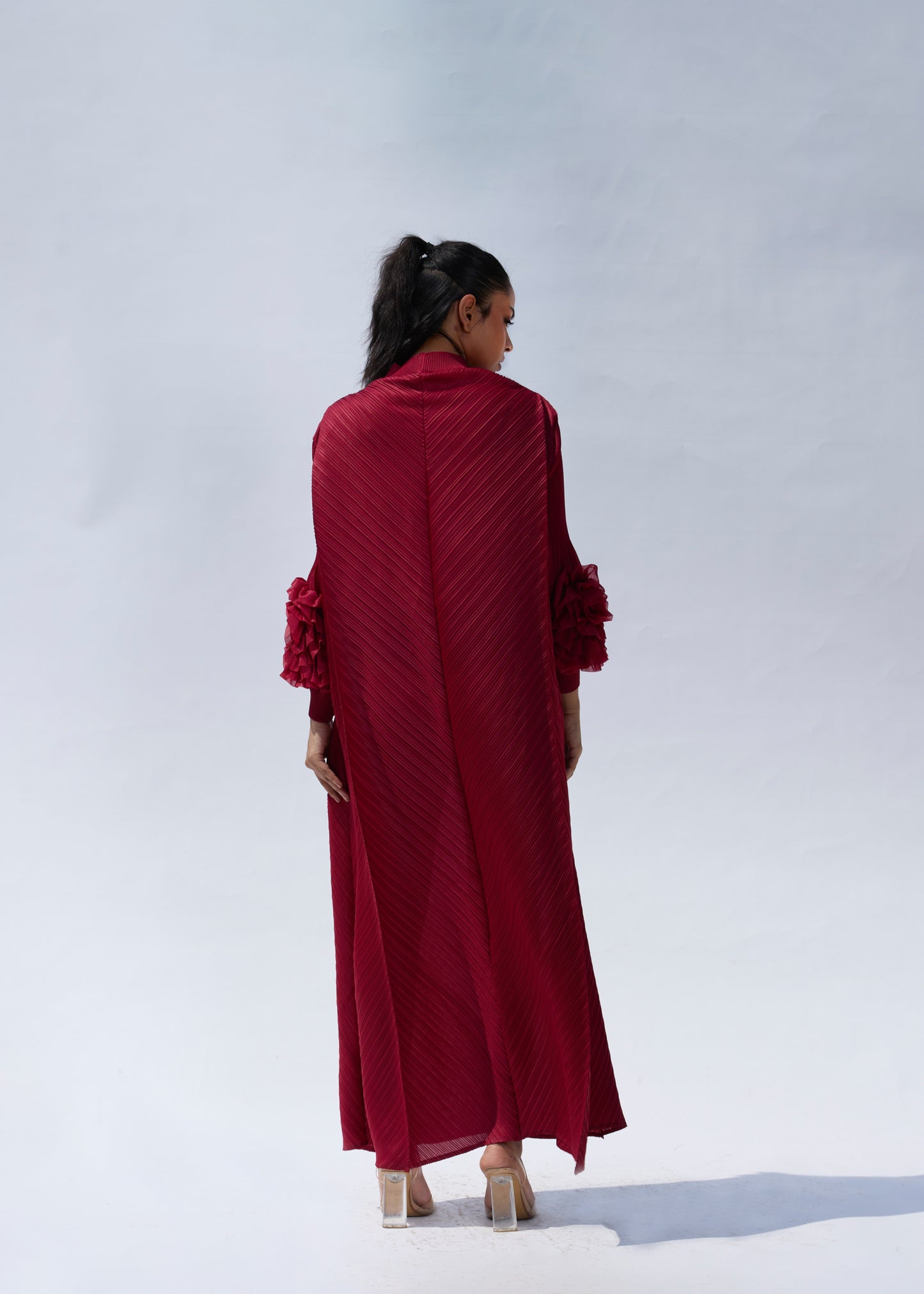 Long Flora Maxi - Burgundy