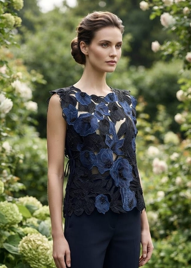 Midnight Rose Cutwork Overlay