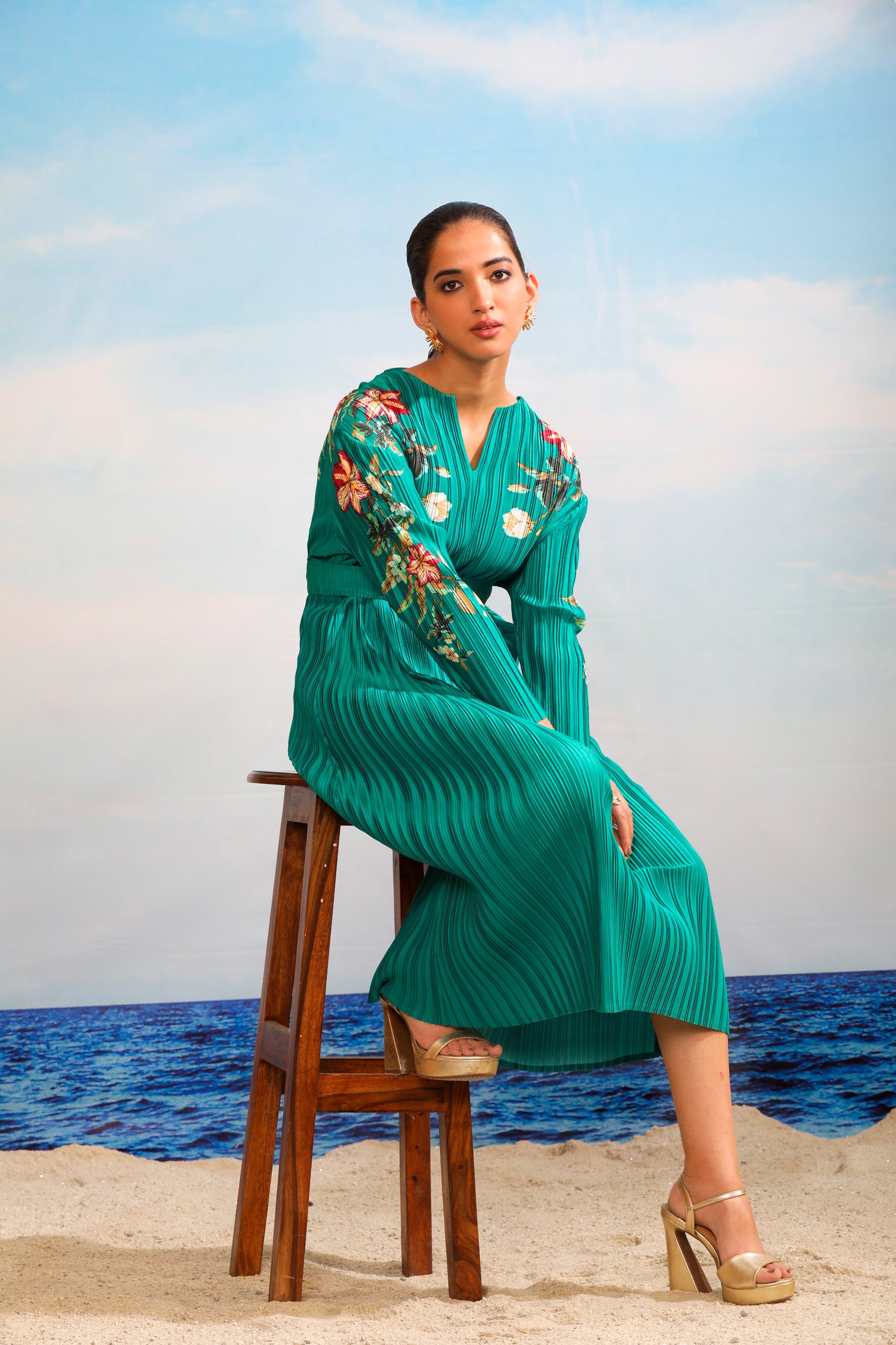 Tulip Long Dress - Green O-Pap Style Tulip Long Dress - Green O-Pap Style