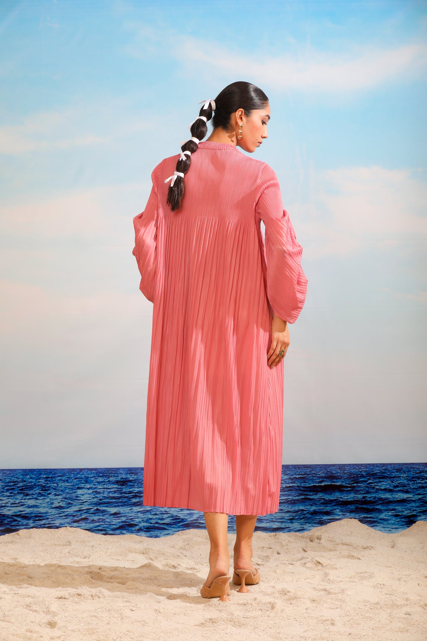 Rosy Long Dress - Bubblegum Pink