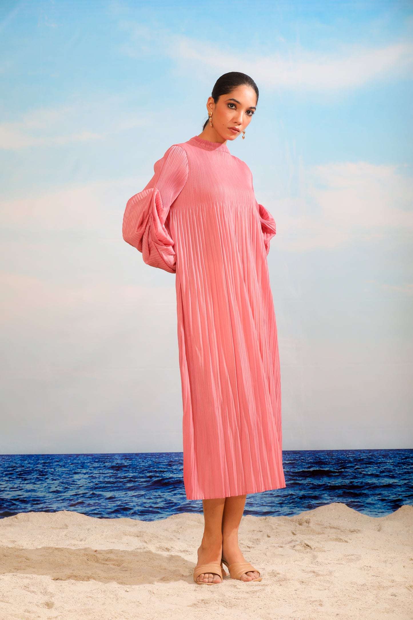 Rosy Long Dress - Bubblegum Pink