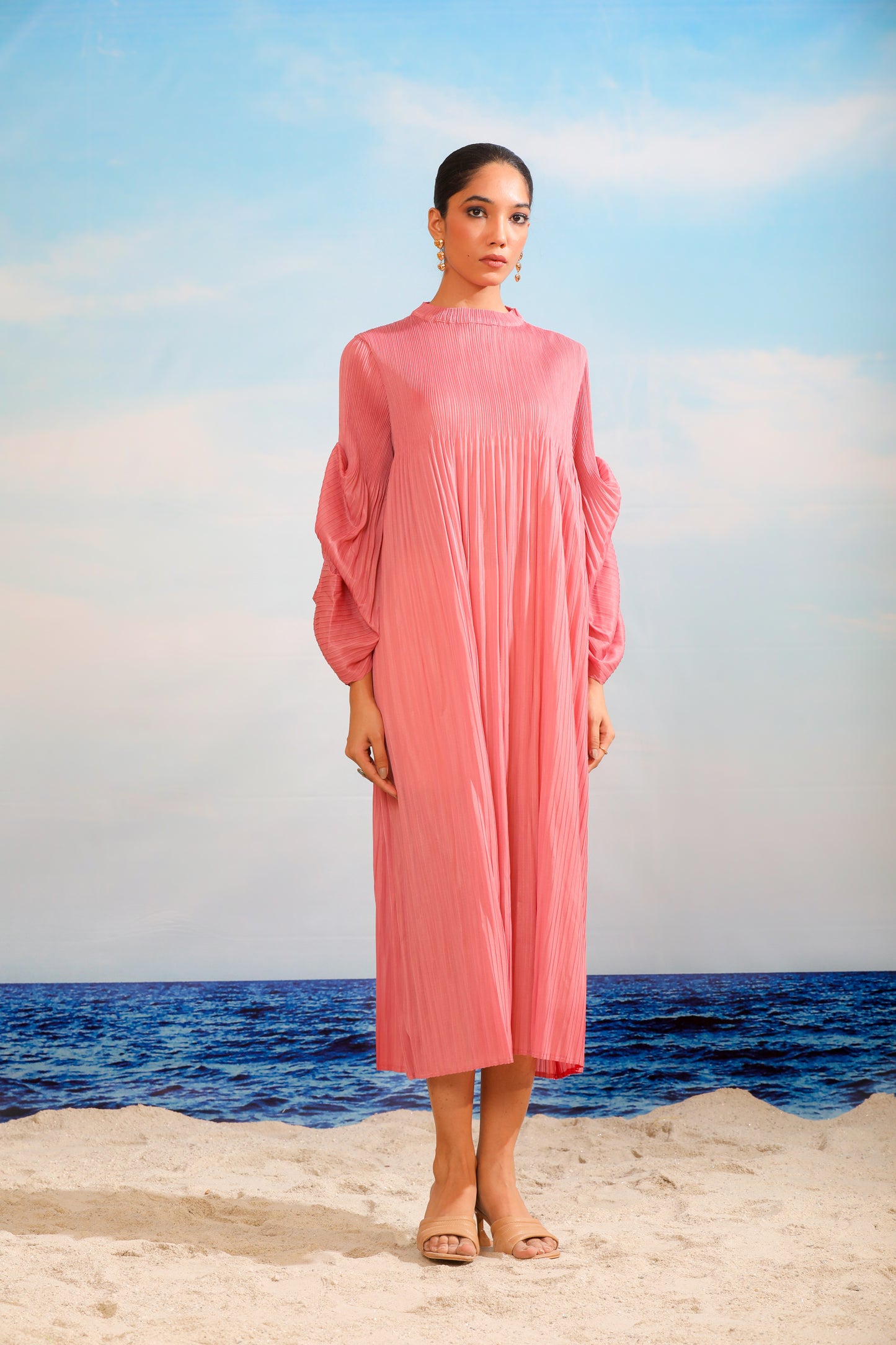 Rosy Long Dress - Bubblegum Pink