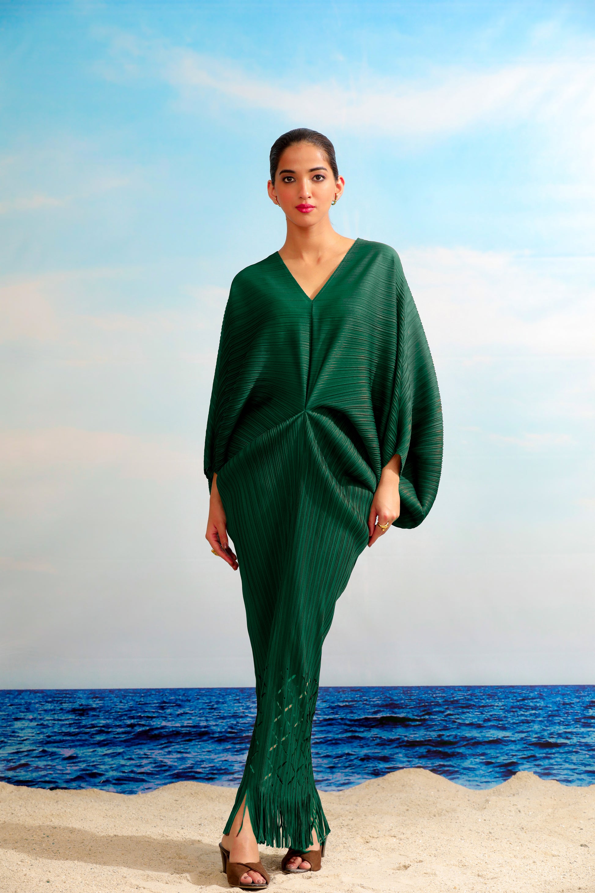 Lexi Fringe Dress - Emerald Green O-Pap Style Lexi Fringe Dress - Emerald Green O-Pap Style