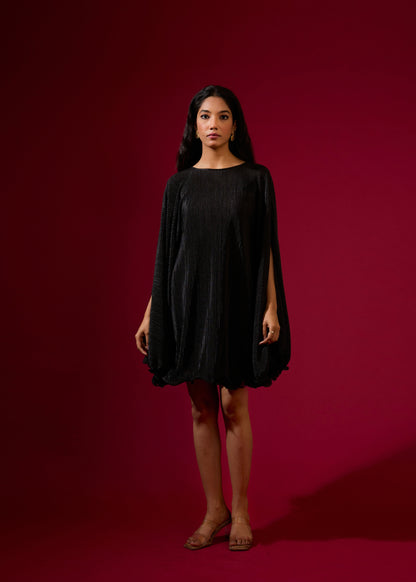Black Mini Pleated Dress