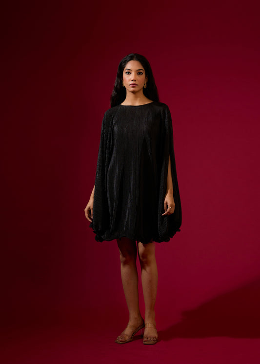 Black Mini Pleated Dress