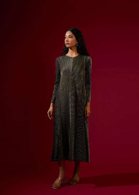 Jayden Metallic Dress - Black