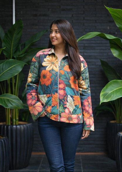 Navy Fleurina Jacket