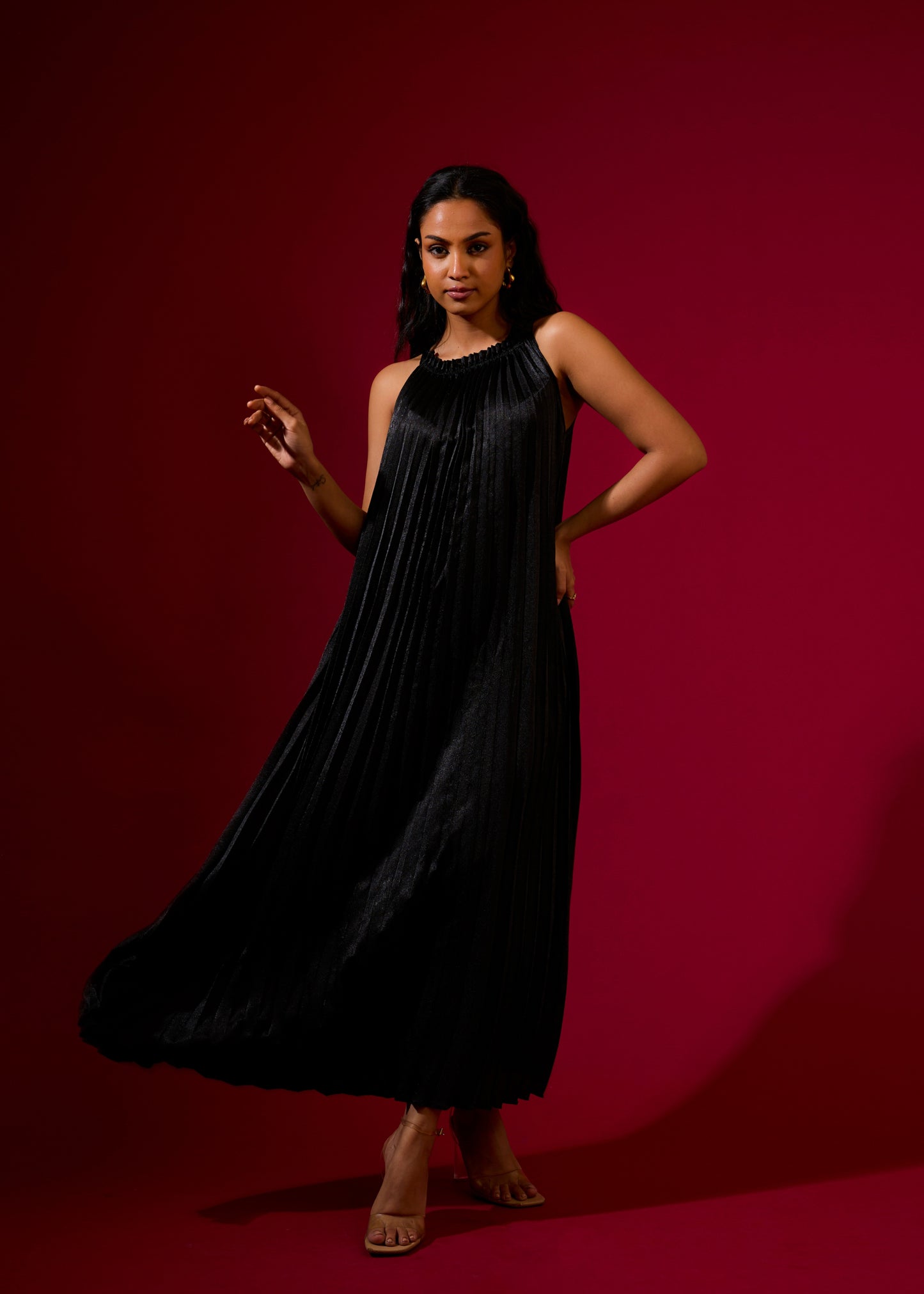 Luna Metallic Dress - Black Luna Metallic Dress - Black