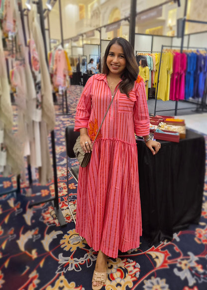Pink Stripe Shirley Dress