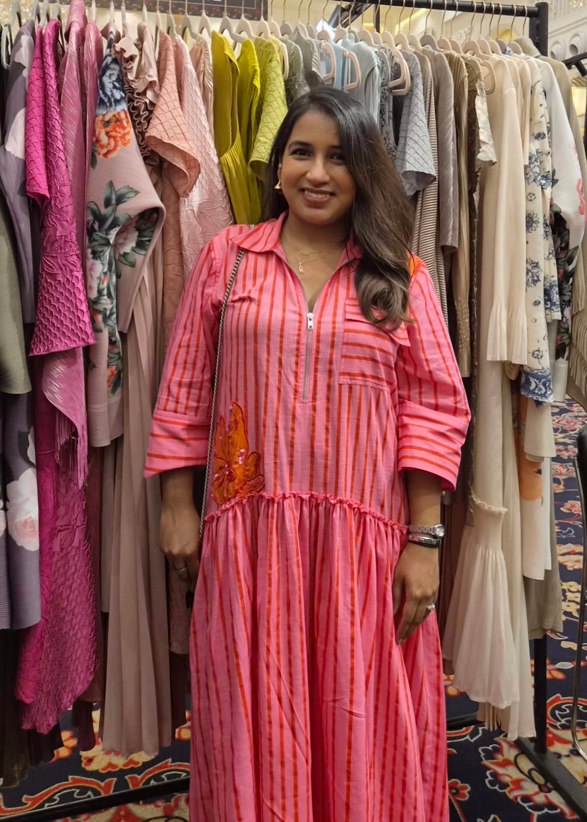 Pink Stripe Shirley Dress