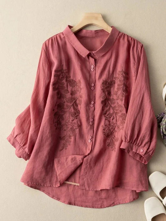 Rose Embroidered Shirt