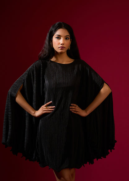 Black Mini Pleated Dress