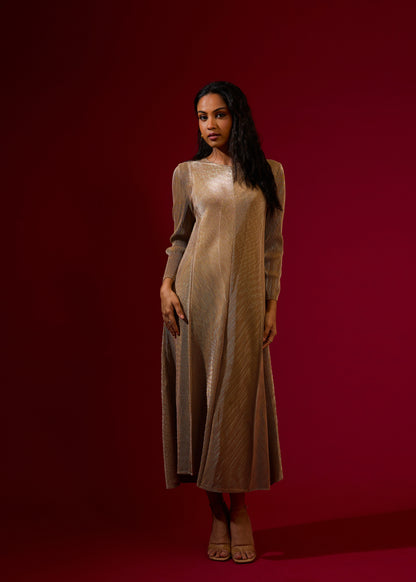 Jayden Metallic Dress - Gold