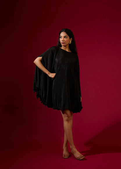 Black Mini Pleated Dress