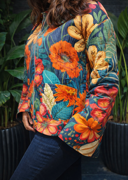 Navy Fleurina Jacket