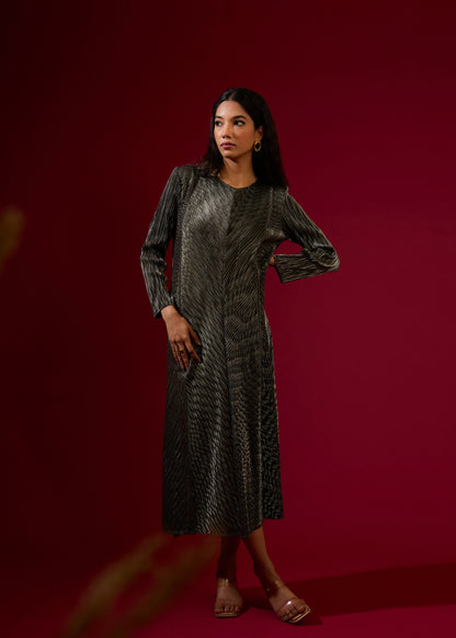 Jayden Metallic Dress - Black