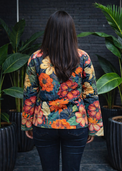 Navy Fleurina Jacket