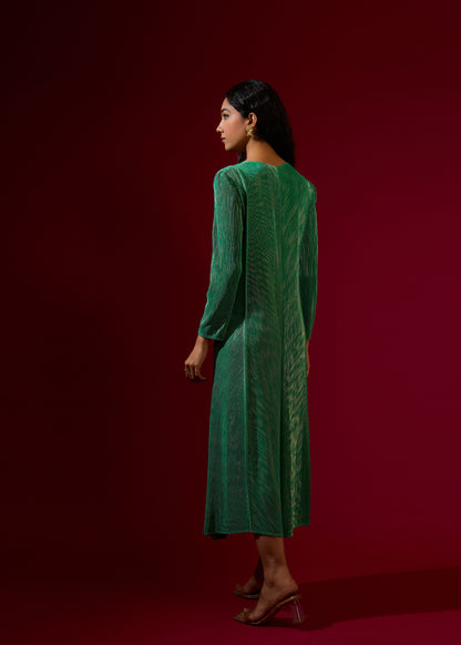 Jayden Metallic Dress - Green