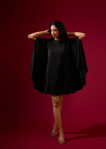 Black Mini Pleated Dress