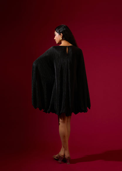 Black Mini Pleated Dress