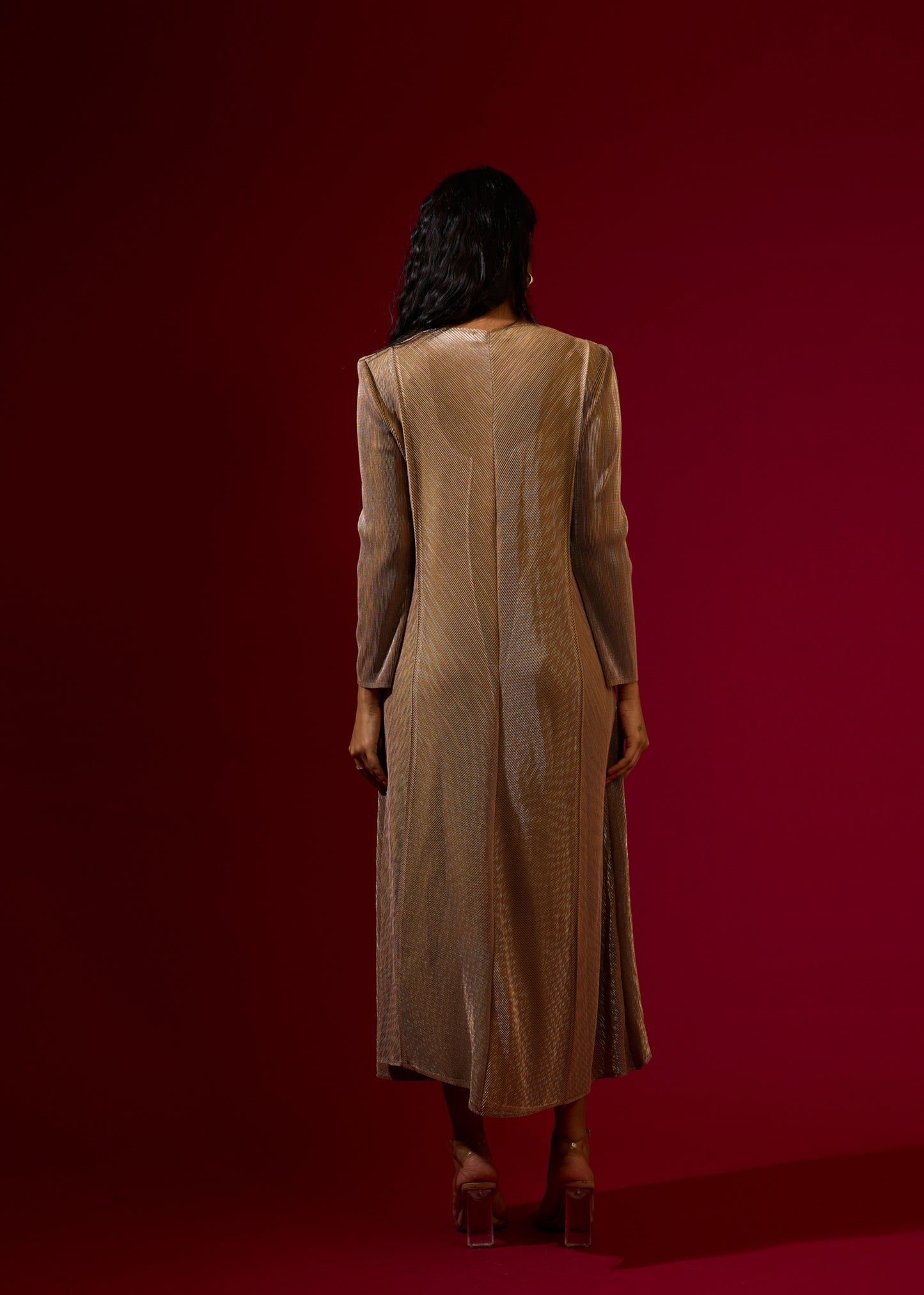 Jayden Metallic Dress - Gold