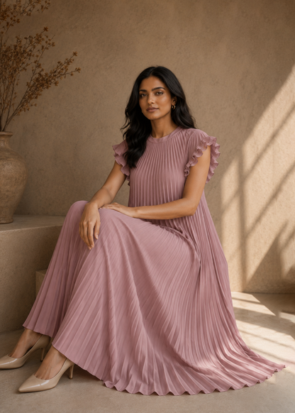 Aria Dress - Nude Pink